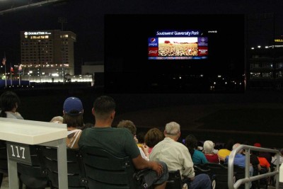 Showing of Field of Dreams at Southwest University Park