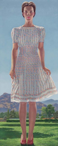 Tom Lea “Sarah in the Summertime” 69’ x 28’, Oil on canvas, 1947 Catherine Lea Weeks Collection, Houston, Copyright James D. Lea Photographed by Marty Snortum