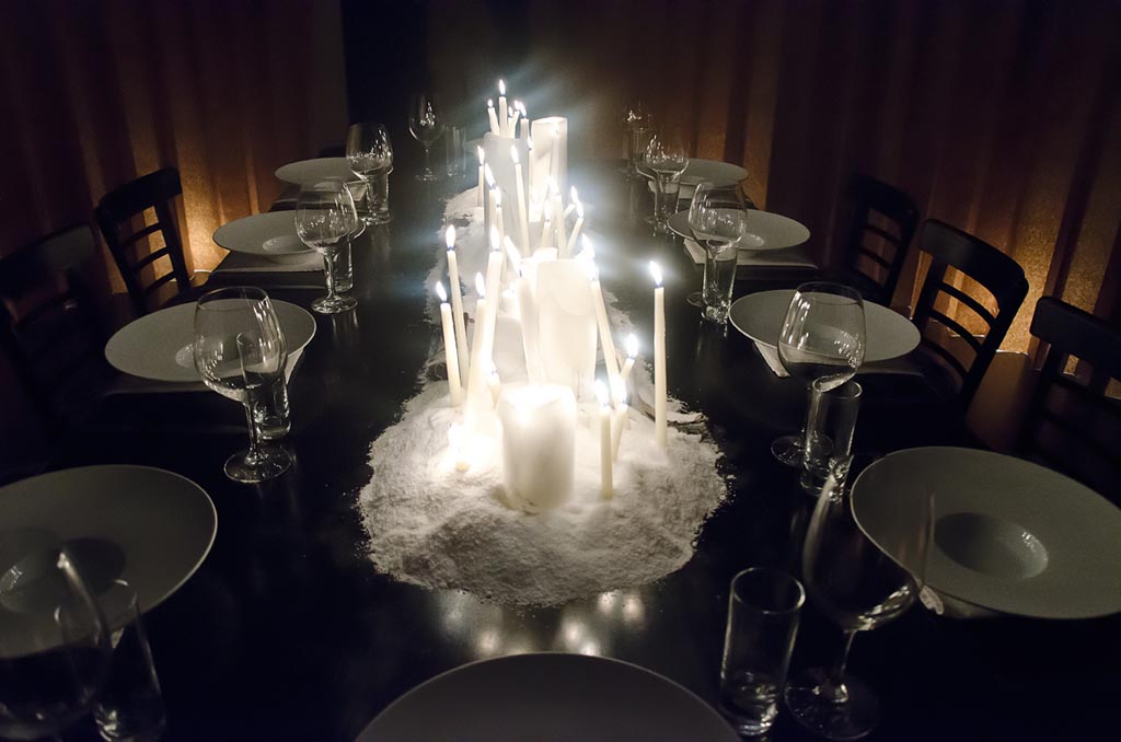 Table scape, Dark Illuminated Forest 